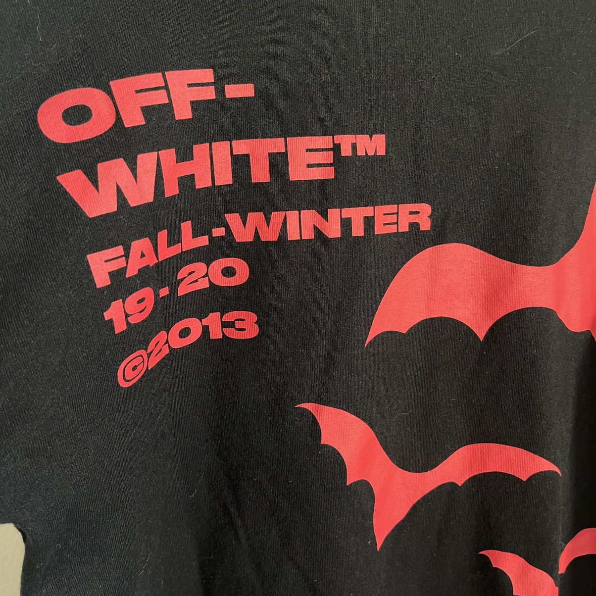 Off-White Off White Fall Winter 19 - 20 Bat Wings Long Sleeve T Shirt Size US XXS / EU 40 - 6 Thumbnail