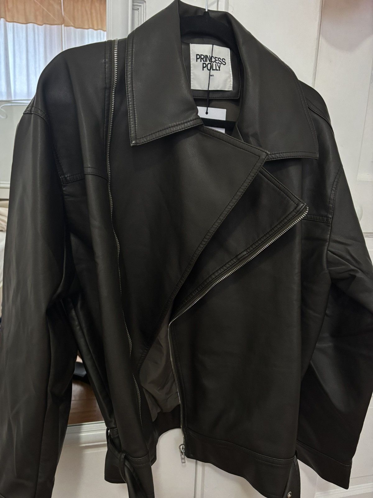 PRINCESS POLLY Princess Polly Leather Jacket Size L / US 10 / IT 46 - 1 Thumbnail