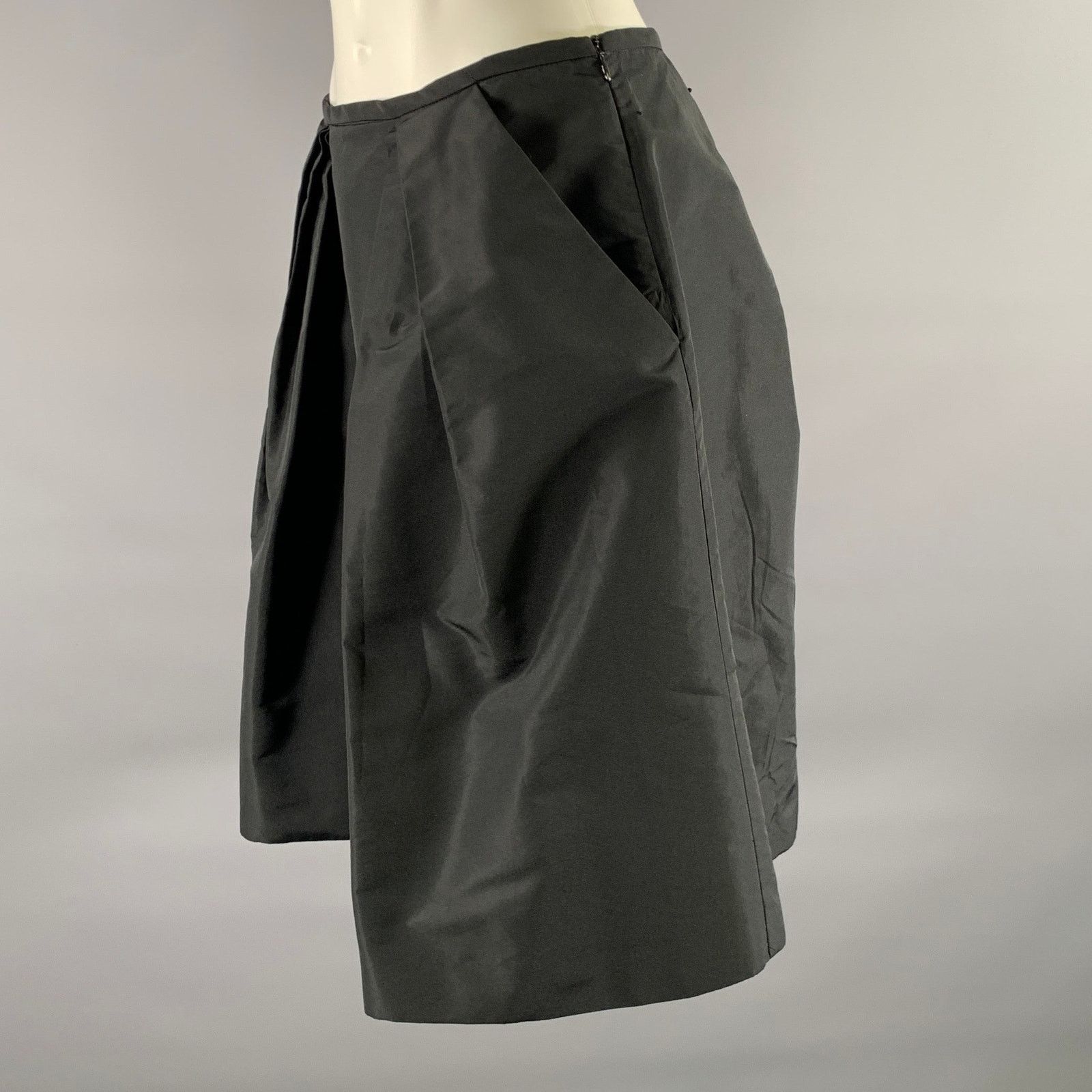 Miu Miu MIU MIU Size 0 Black Nylon Blend High Waisted Mini Skirt Size 25" / US 0 / IT 36 - 4 Thumbnail