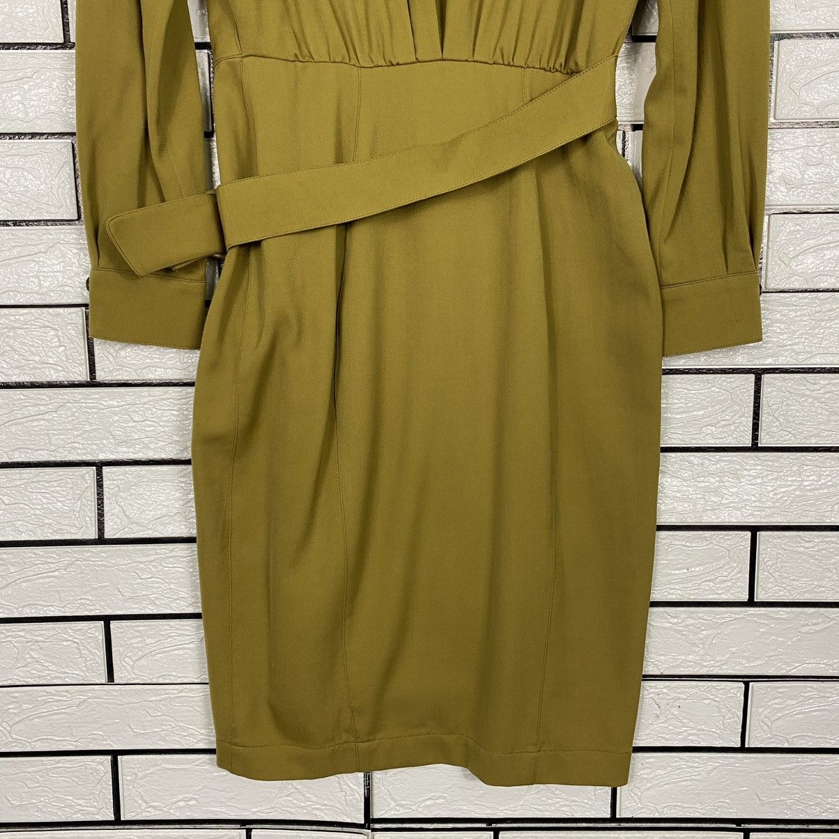 Thierry Mugler 🔥VINTAGE THIERRY MUGLER PARIS WRAP DRESS STRUCTURED CHAIN Size M / US 6-8 / IT 42-44 - 25 Thumbnail