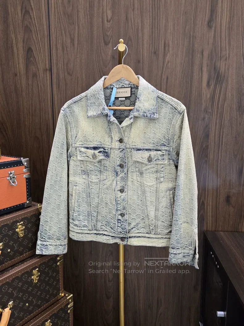 Gucci Gucci SS22 GG jacquard full-print old-fashioned denim jack Size XS / US 0-2 / IT 36-38 - 3 Thumbnail