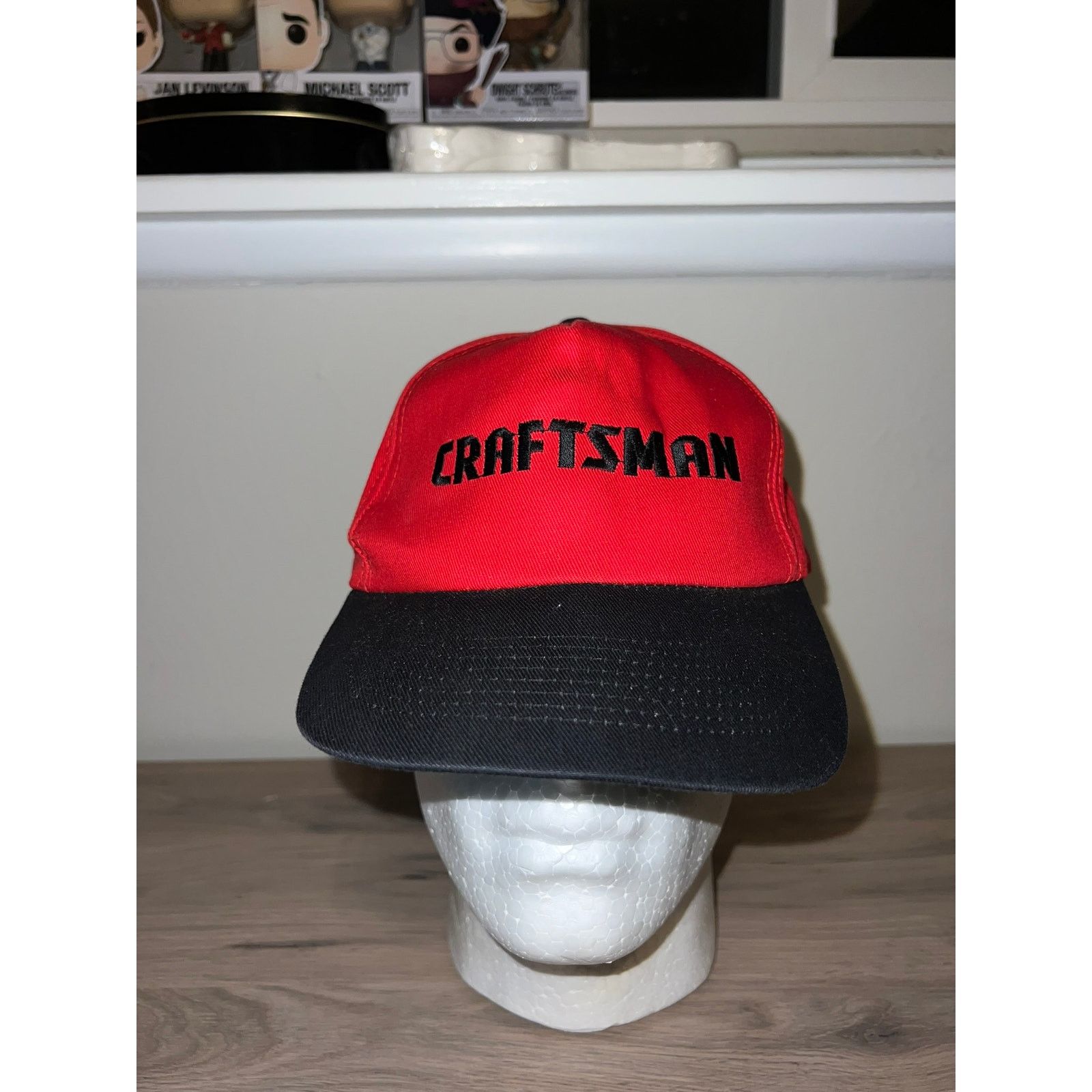 Craftsman Vintage Craftsman Hat Red Black Snapback Cap Headwear OS 90s Size ONE SIZE - 1 Thumbnail