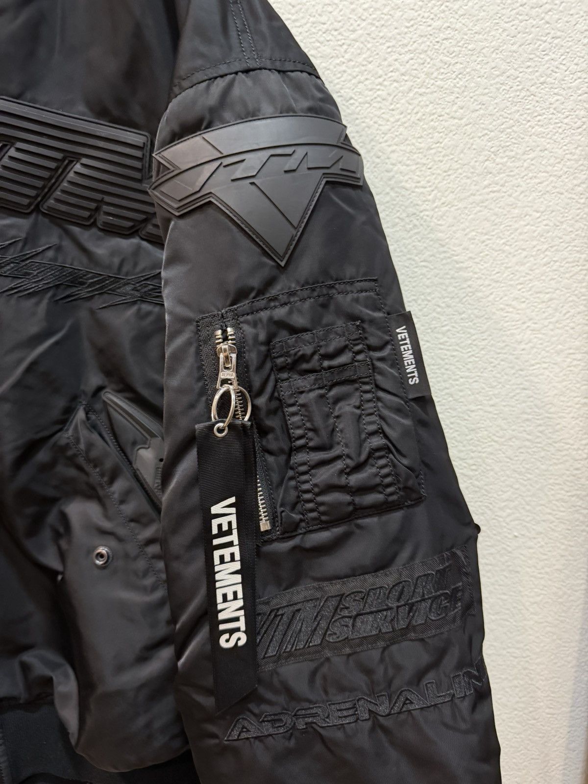 Vetements VTM Blackout Racing Bomber Jacket S Size US XL / EU 56 / 4 - 4 Thumbnail