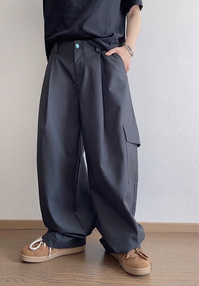 Japanese Brand × Vintage Cleanfit retro fashion cargo pleated baggy pants Size US 29 - 1 Thumbnail