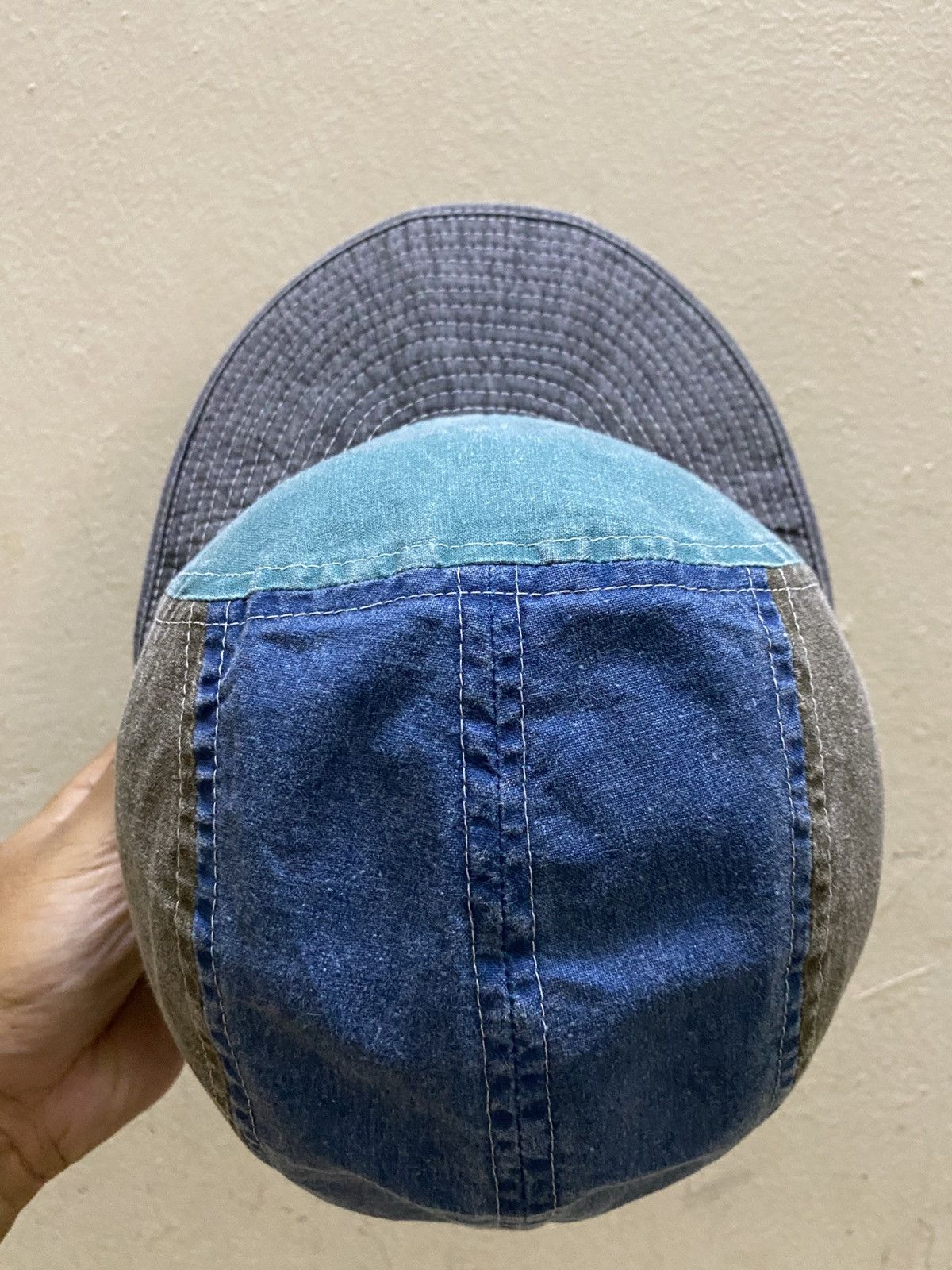 Indigo × Japanese Brand × Momotaro Jeans Made In Japan Multicolor Denim Mechanic Like Kapital Hat Size ONE SIZE - 4 Thumbnail