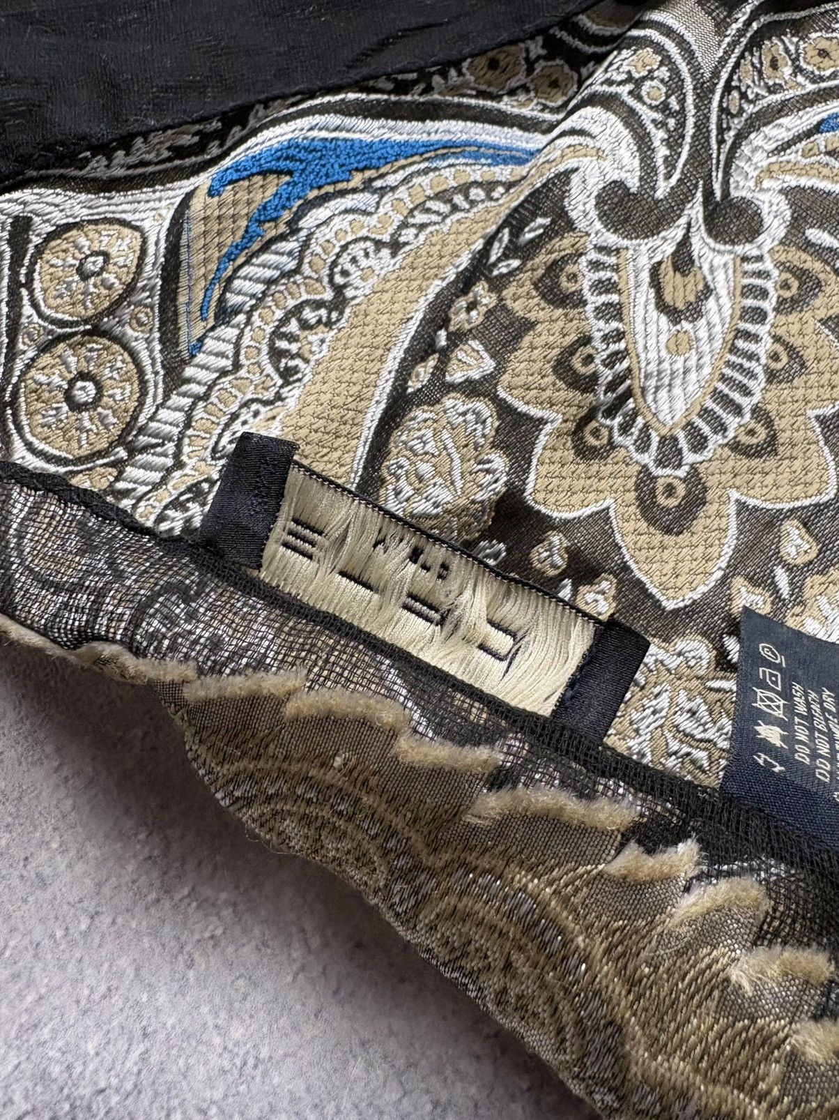 Etro ETRO Vintage Luxury Monogram Y2k Silk Cotton Scarf Rare Size ONE SIZE - 6 Thumbnail
