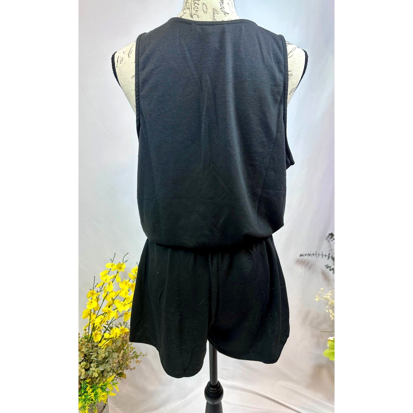 Other LBLC the Label Lauren Romper Drawstring Waist Pockts Black L Size 30" / US 8 / IT 44 - 16 Thumbnail