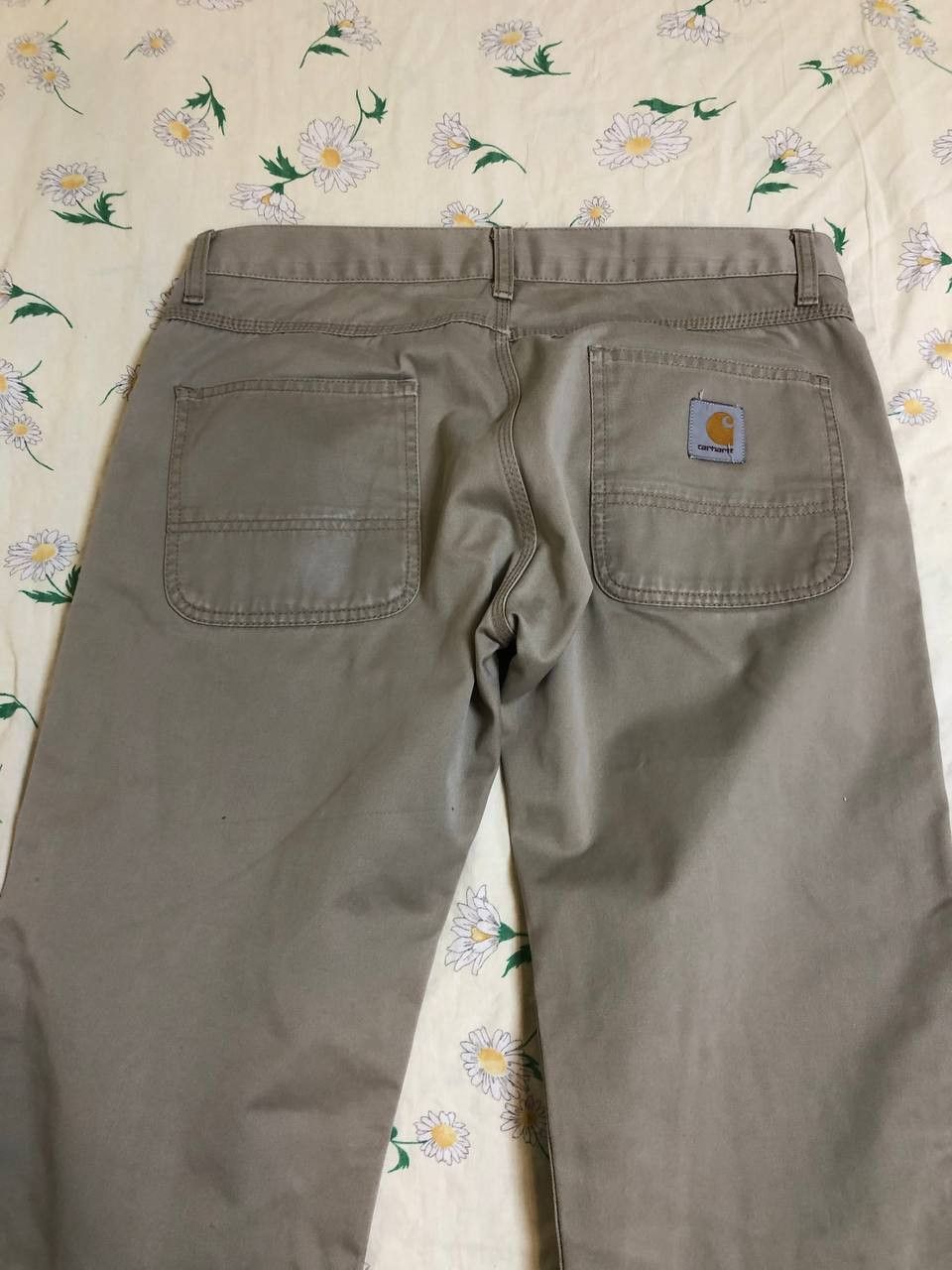 Carhartt Carhartt Double Knee Khaki Carpenter Cargo Pants Size US 33 - 22 Thumbnail