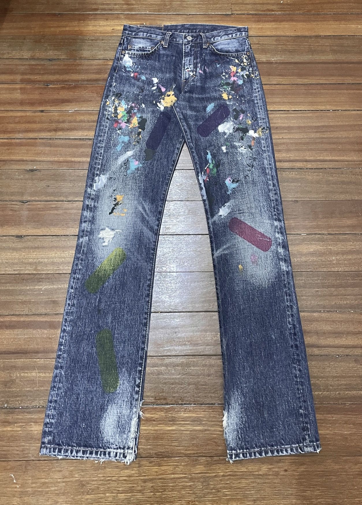 Rare Vintage Brand RNA Slang From Chaos Painting Jeans 1990s