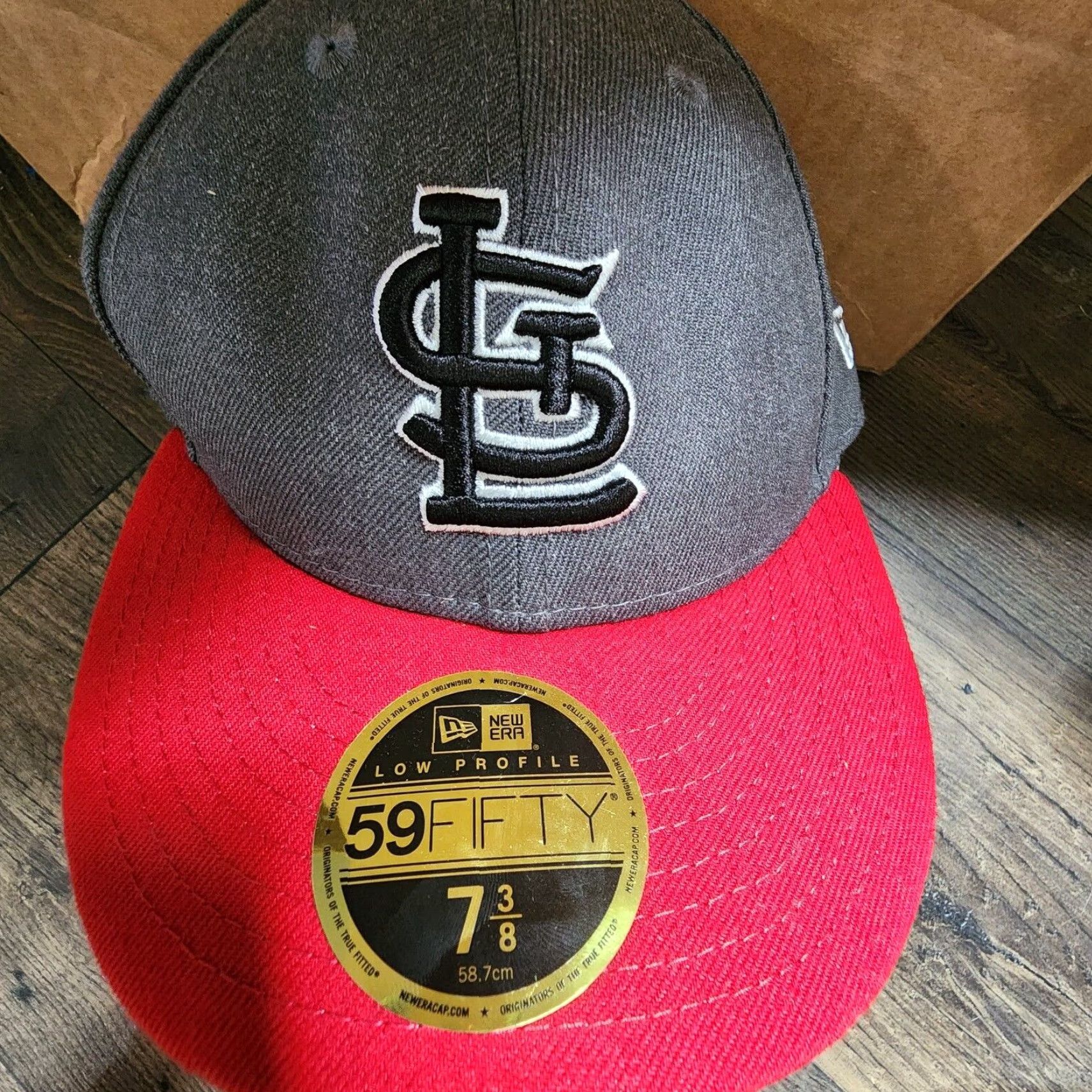 New Era New Era St Louis Cardinals MLB 2 Tone Fitted Hat 7 3/8 Gray Baseball Cap Mens Size ONE SIZE - 2 Thumbnail