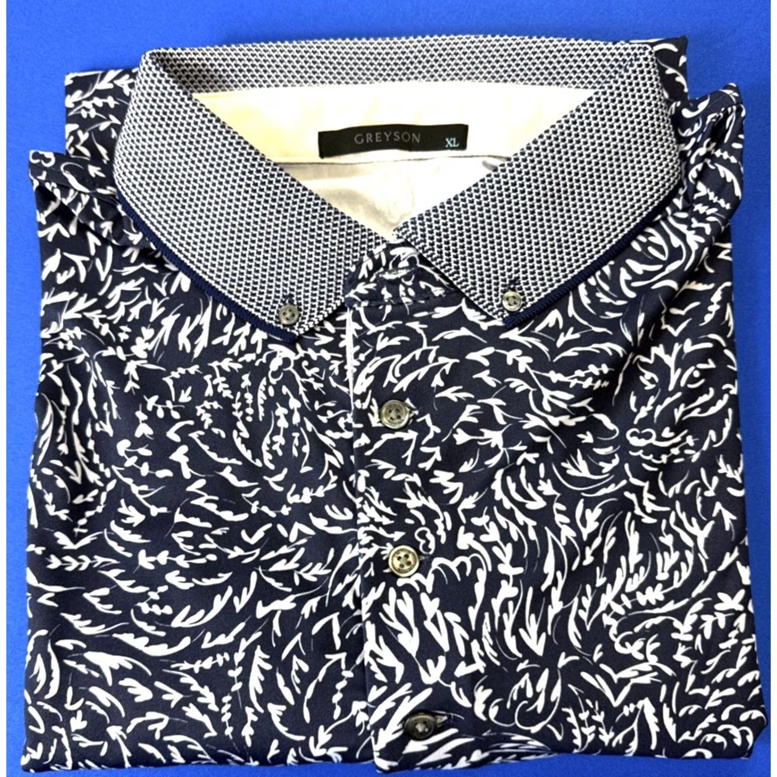 Vintage Greyson Shirt Mens XL Howler Hills Print Polo Golf Performance Stretch Polo White Short Sleeve Men's XL Greyson Howler Hills Tonal Logo Size US XL / EU 56 / 4 - 5 Thumbnail