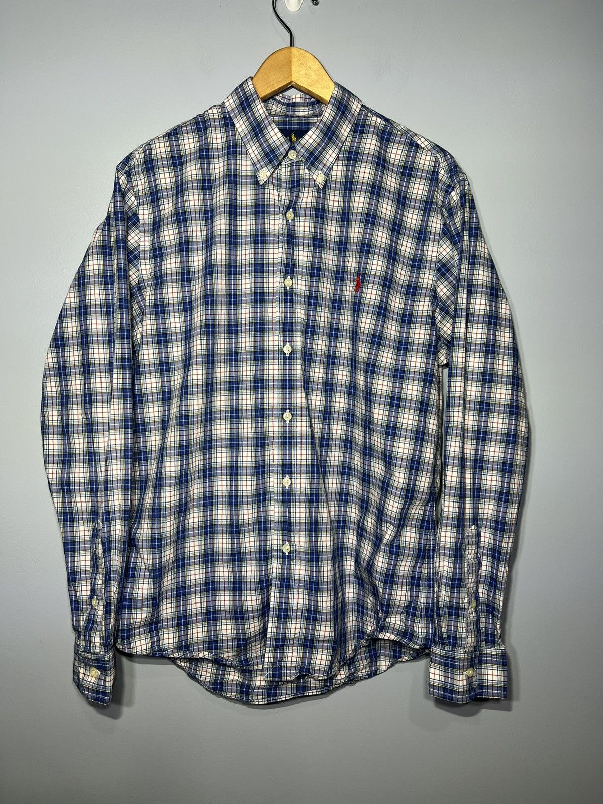 Polo Ralph Lauren Polo Ralph Lauren Men's L Slim Fit Stretch Blue Red Gingham Size US L / EU 52-54 / 3 - 2 Thumbnail