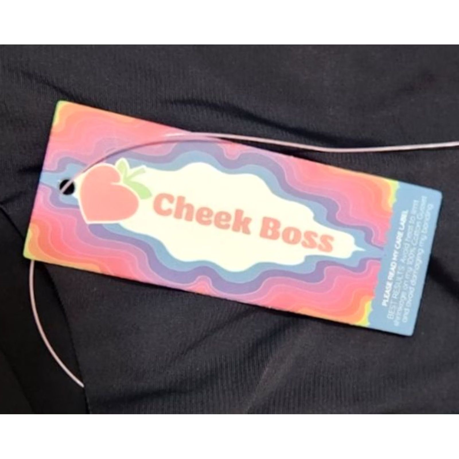 Vintage Cheek Boss Panty Womens L High Waist Cheeky Underwear Solid Black Panties Size 36" / US 14 / IT 50 - 3 Thumbnail