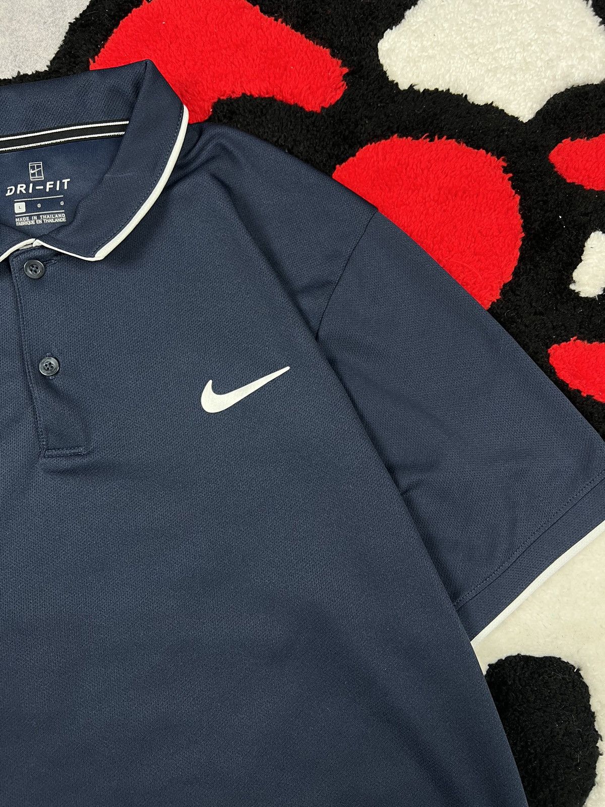 Nike Nike Court Tennis Dri-Fit Polo Blue Y2K Shirt Size US L / EU 52-54 / 3 - 6 Thumbnail