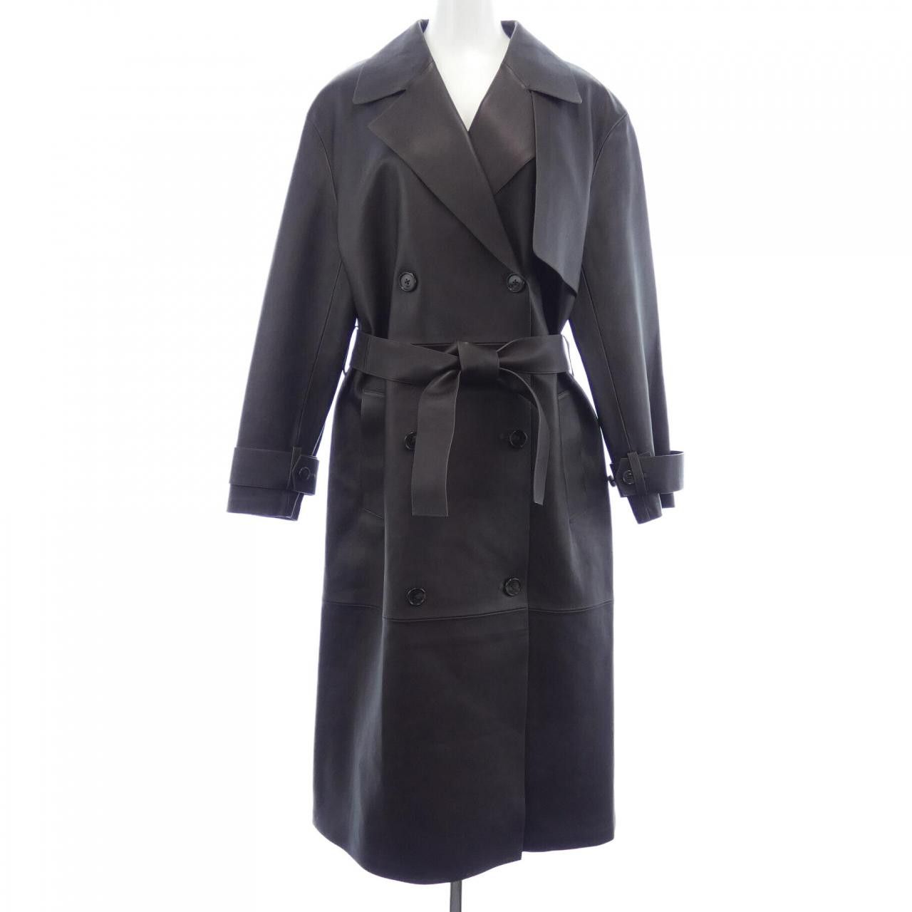 Theory Theory Theory Leather Coat Leather Outerwear 01-5360803 DUTY FREE for USA Size ONE SIZE - 1 Thumbnail