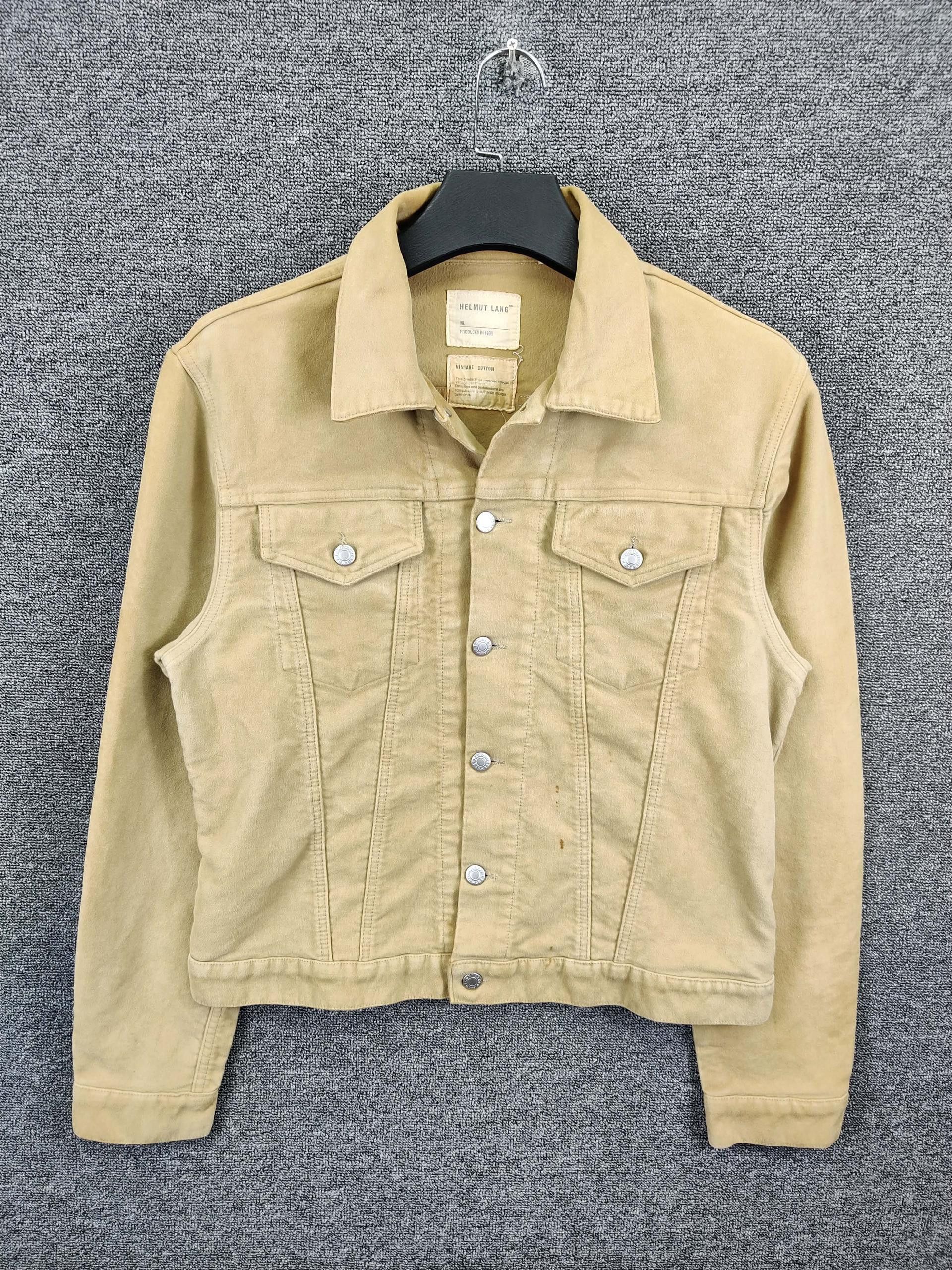 Helmut Lang Vintage Helmut Lang Beige Trucker Jacket Size US M / EU 48-50 / 2 - 1 Thumbnail