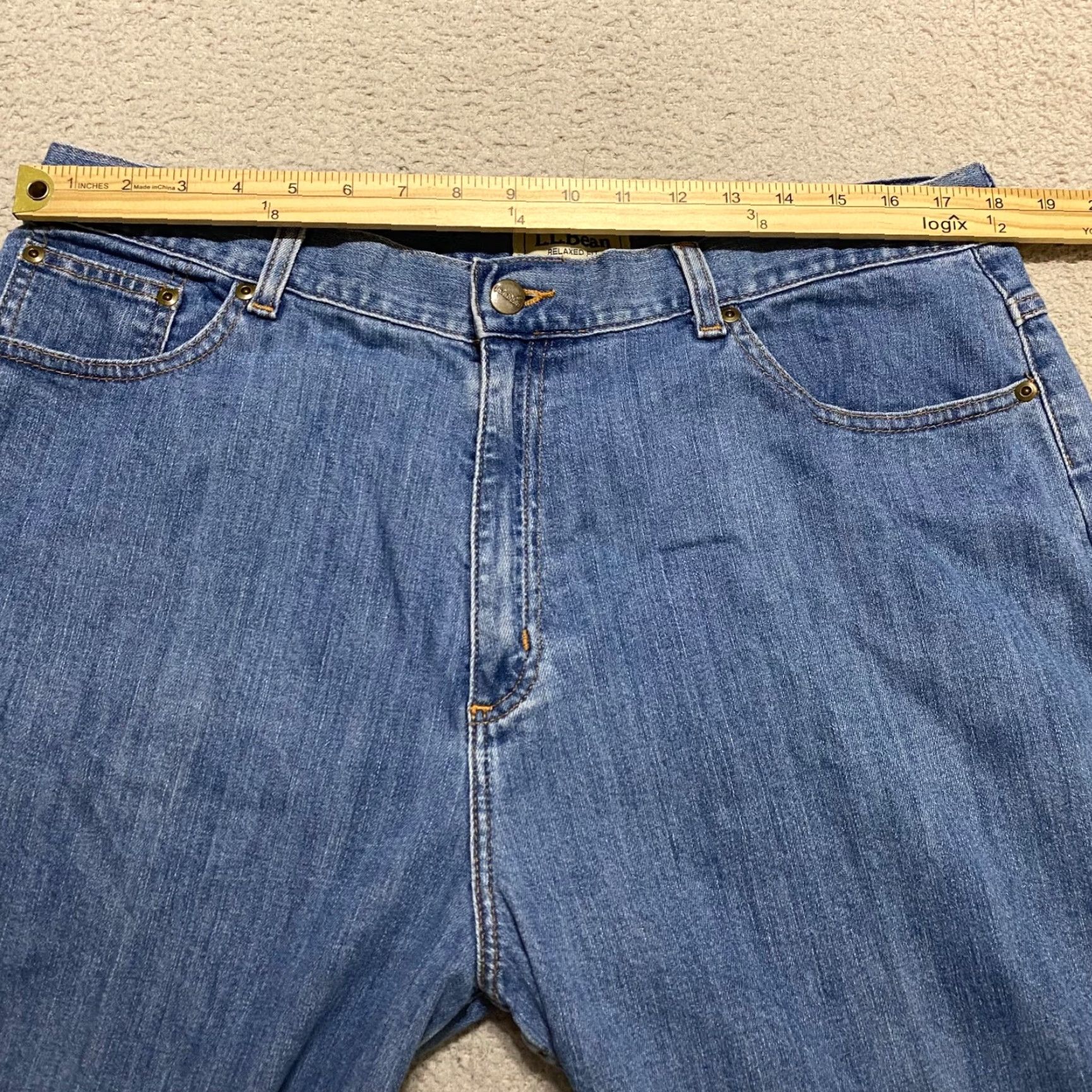 Vintage L.L. Beans Womens sz 18 Jeans Blue Denim Medium Wash Relaxed Straight High Rise Size 25" / US 0 / IT 36 - 7 Thumbnail