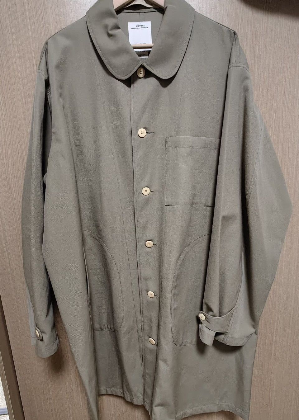 image of Visvim 24Ss Pointer Coat in Grey, Men's (Size 2XL)