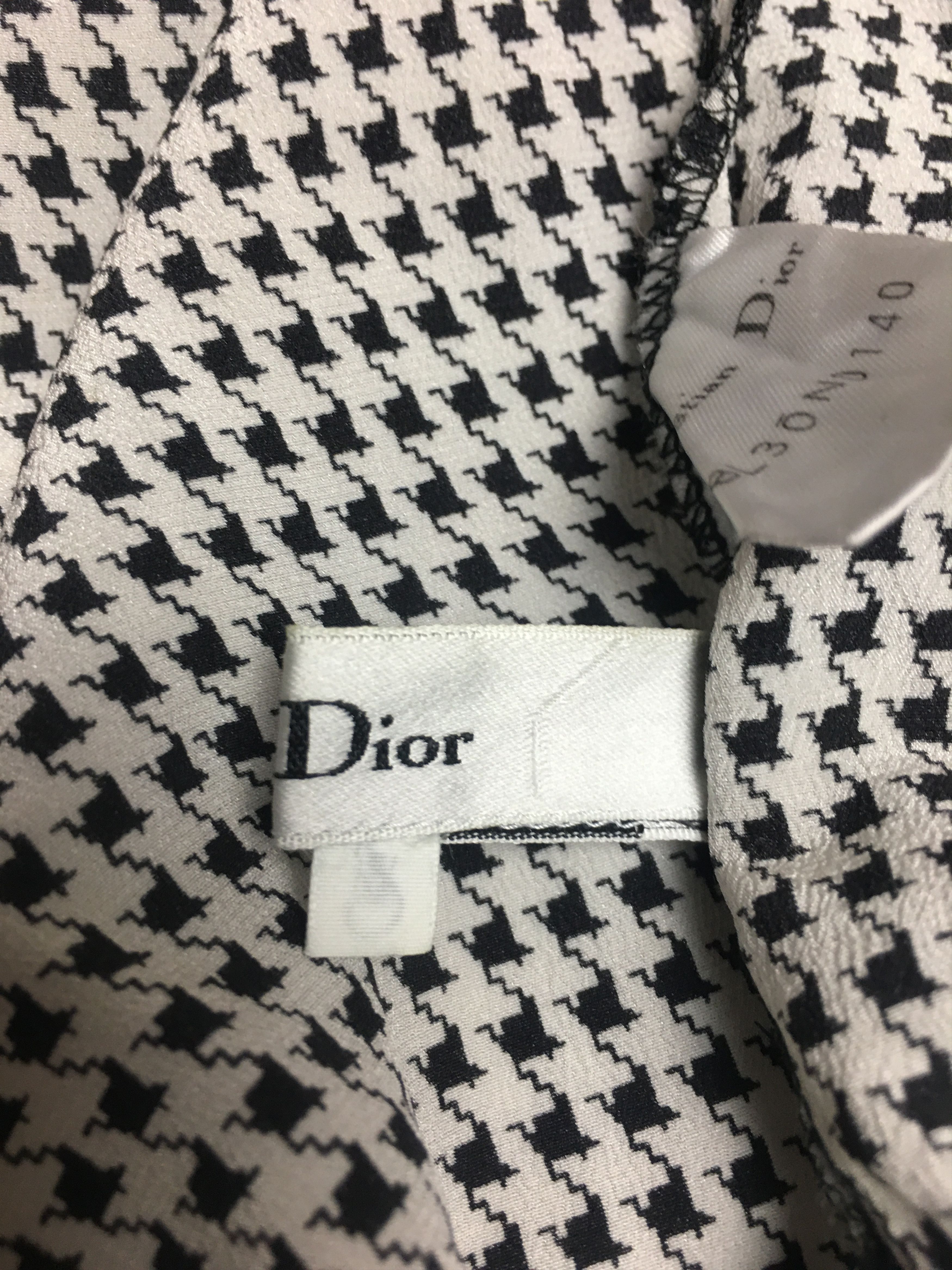 Dior Christian Dior Vintage Silk Houndstooth Blouse Shirt Size M Size M / US 6-8 / IT 42-44 - 9 Thumbnail