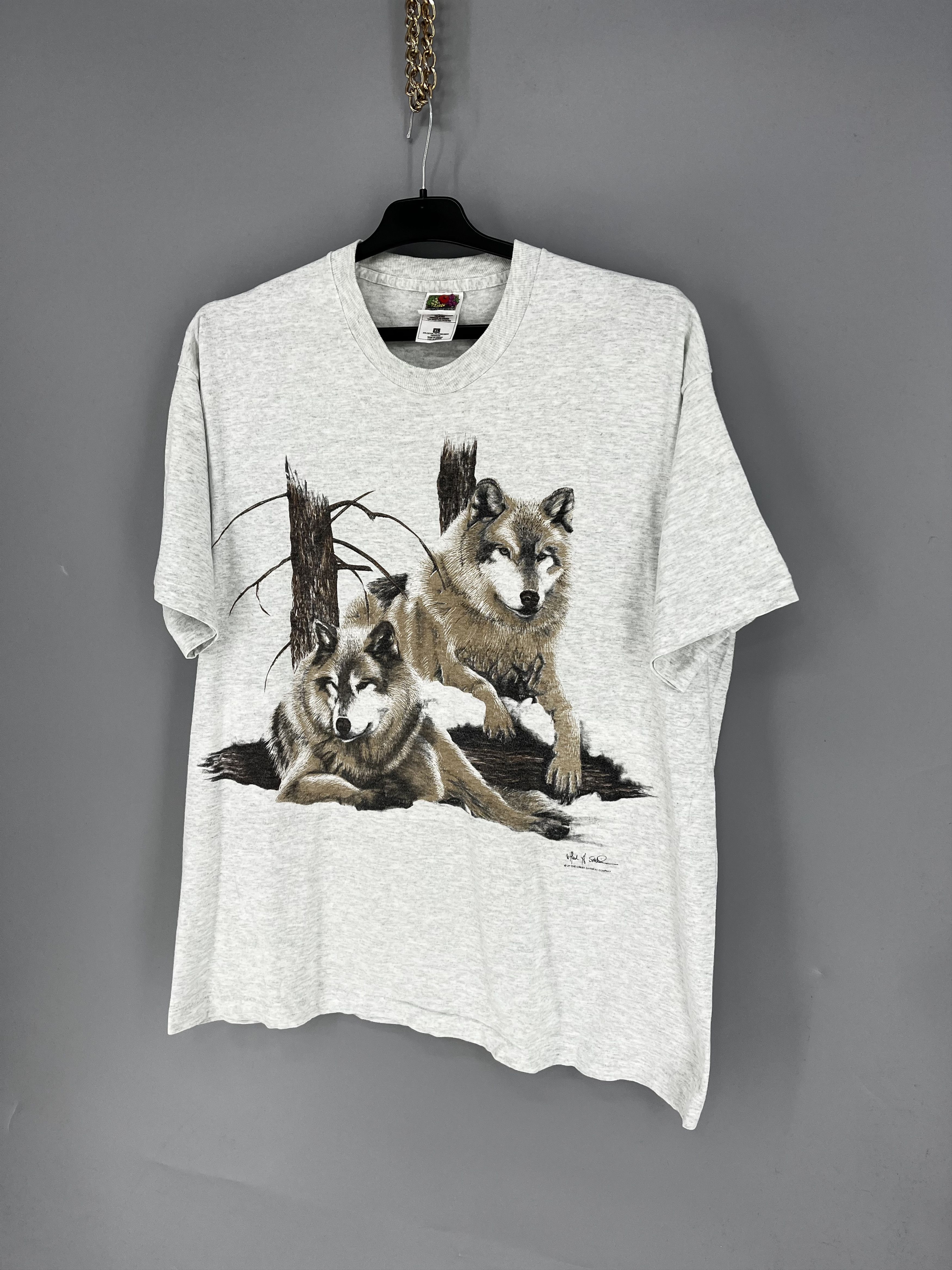 Vintage Vintage 90s Wolf Face Boxy Fit Tee Toys Rock Size XL Size US XL / EU 56 / 4 - 3 Thumbnail