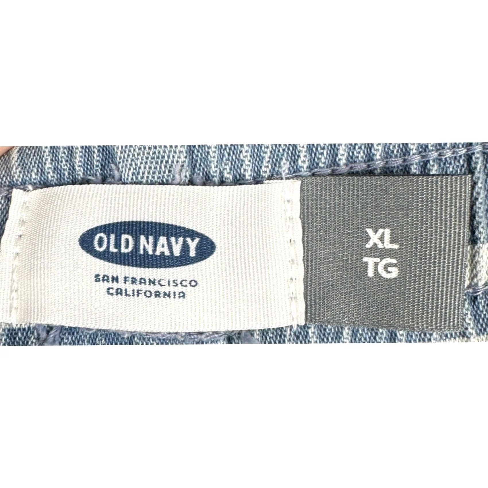 Old Navy NEW Old Navy Shorts Men XL Blue White Built-In Flex Stripe Pull On Stretch Waist Shorts Size US 38 / EU 54 - 4 Thumbnail