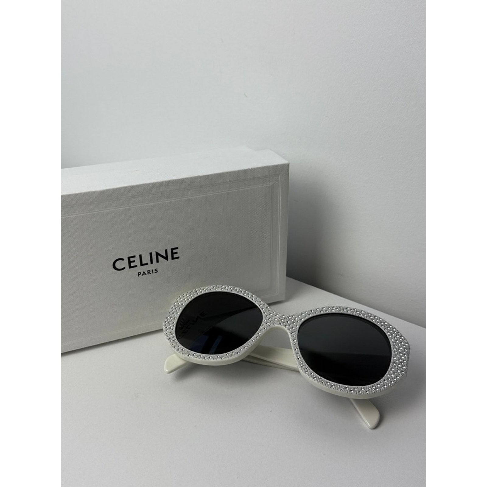 Celine NEW Celine CL4240IS White Crystal Sunglasses $1050 Size ONE SIZE - 2 Thumbnail