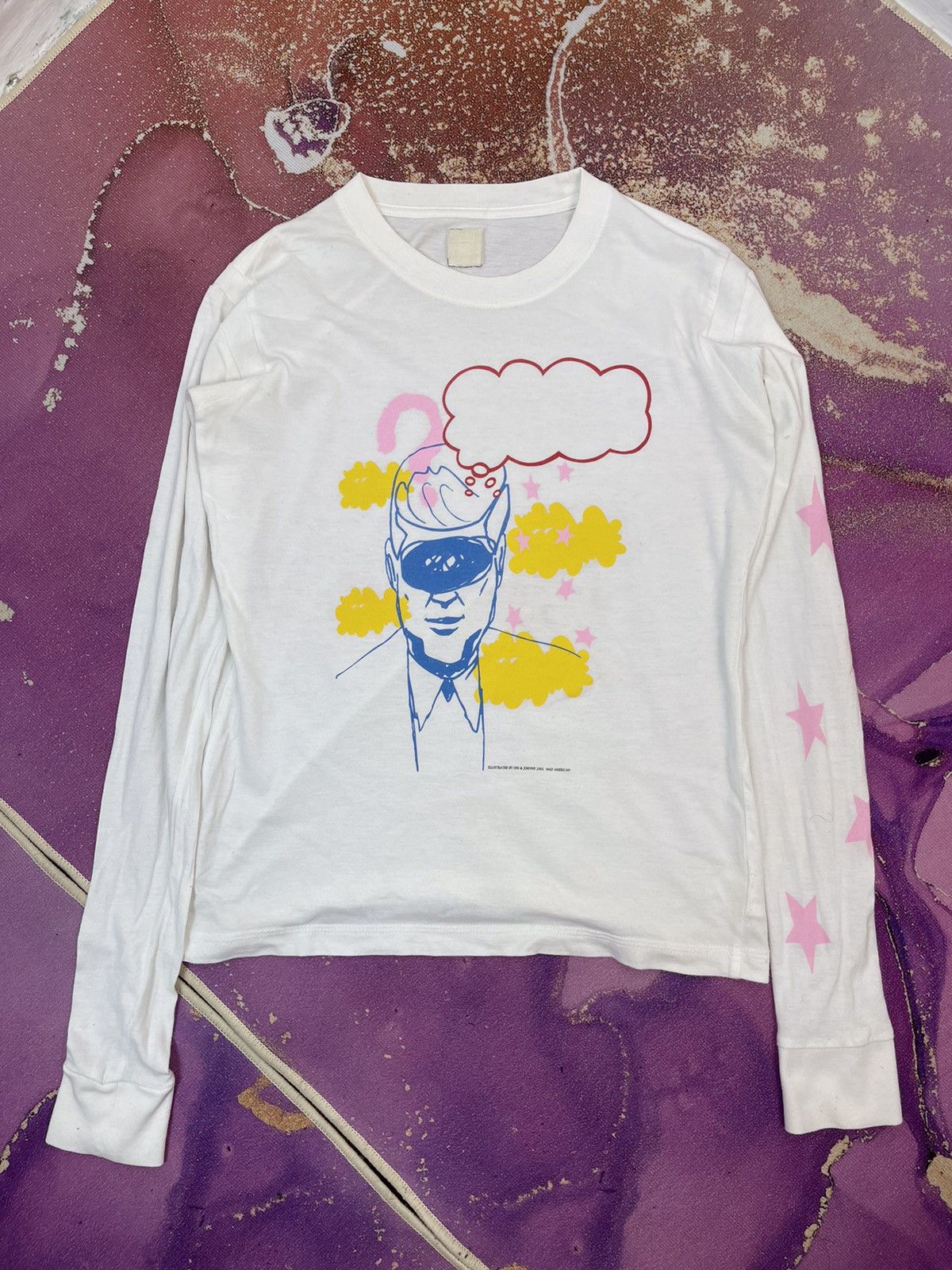 image of Jun Takahashi x Undercover 2001 Undercover Mad American By Oni&johnny Long Sleeve in White (Size Sm