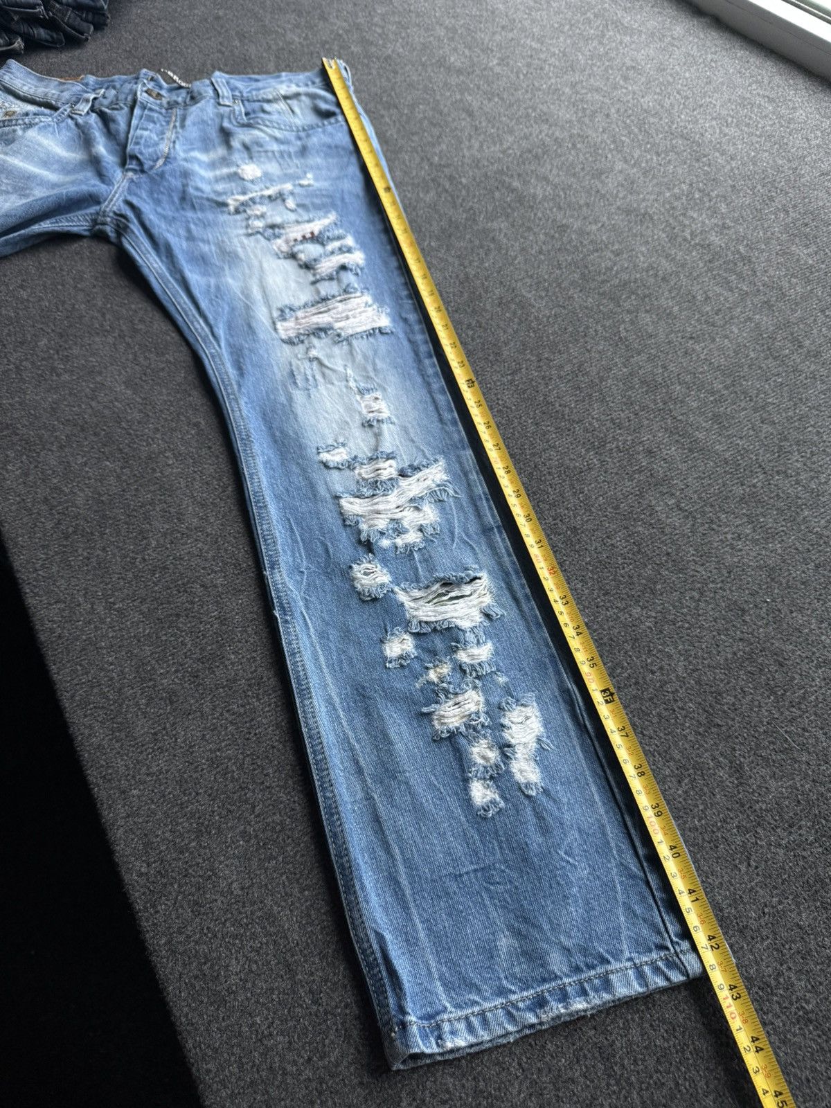 Le Grande Bleu (L.G.B.) Y2K Distressed Japanese Biker Denim Jeans Destroyed Punk Size US 34 / EU 50 - 17 Thumbnail