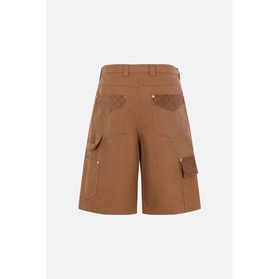Gucci GUCCI Brown Canvas GG Cargo Shorts New & Authentic (Men's si Size US 32 / EU 48 - 2 Thumbnail