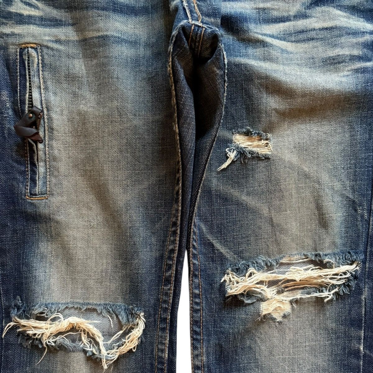 Dsquared2 Vintage Red Pepper Rusty Mud Wash Tactical Rip Jeans Size US 31 - 5 Thumbnail
