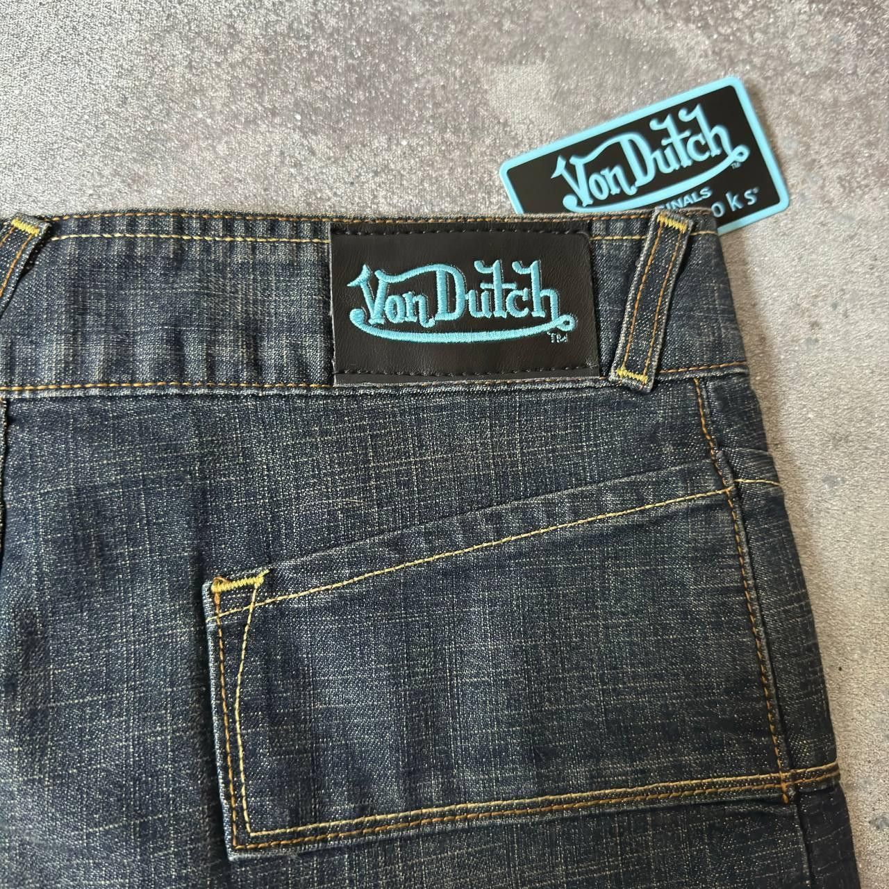 Von Dutch Y2K Von Dutch Multipocket Washed Denim Sexy Mini Skirt Size 28" / US 6 / IT 42 - 6 Thumbnail