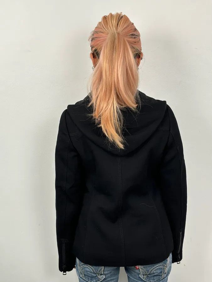 Gucci SS2007 Gucci Black Buttoned Hooded Wool Jacket by Frida Giannini Size M / US 6-8 / IT 42-44 - 3 Thumbnail