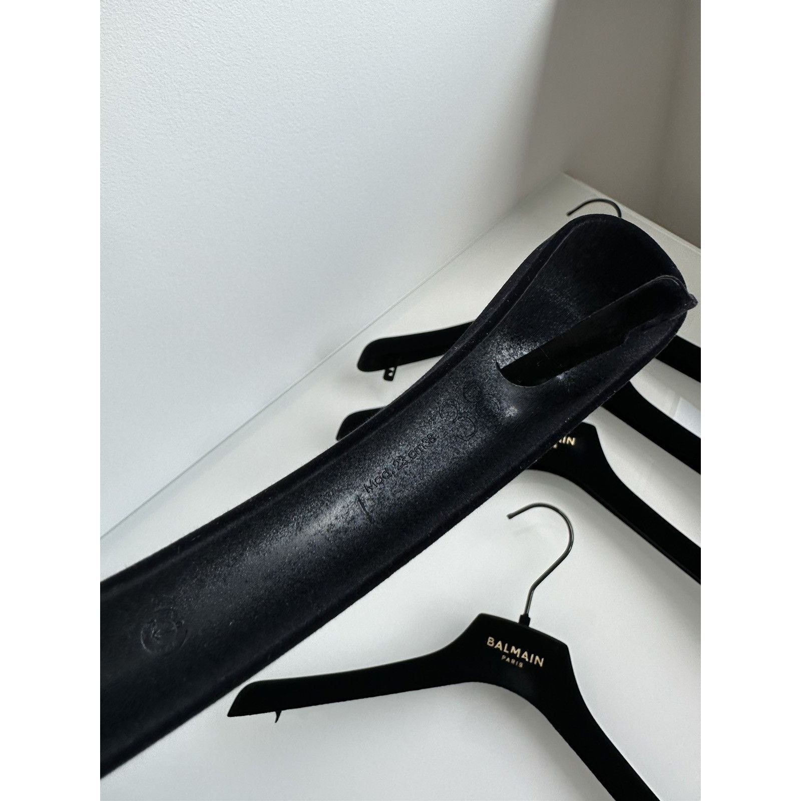 Balmain Balmain premium made in italy metal velour black hangers Size ONE SIZE - 6 Thumbnail