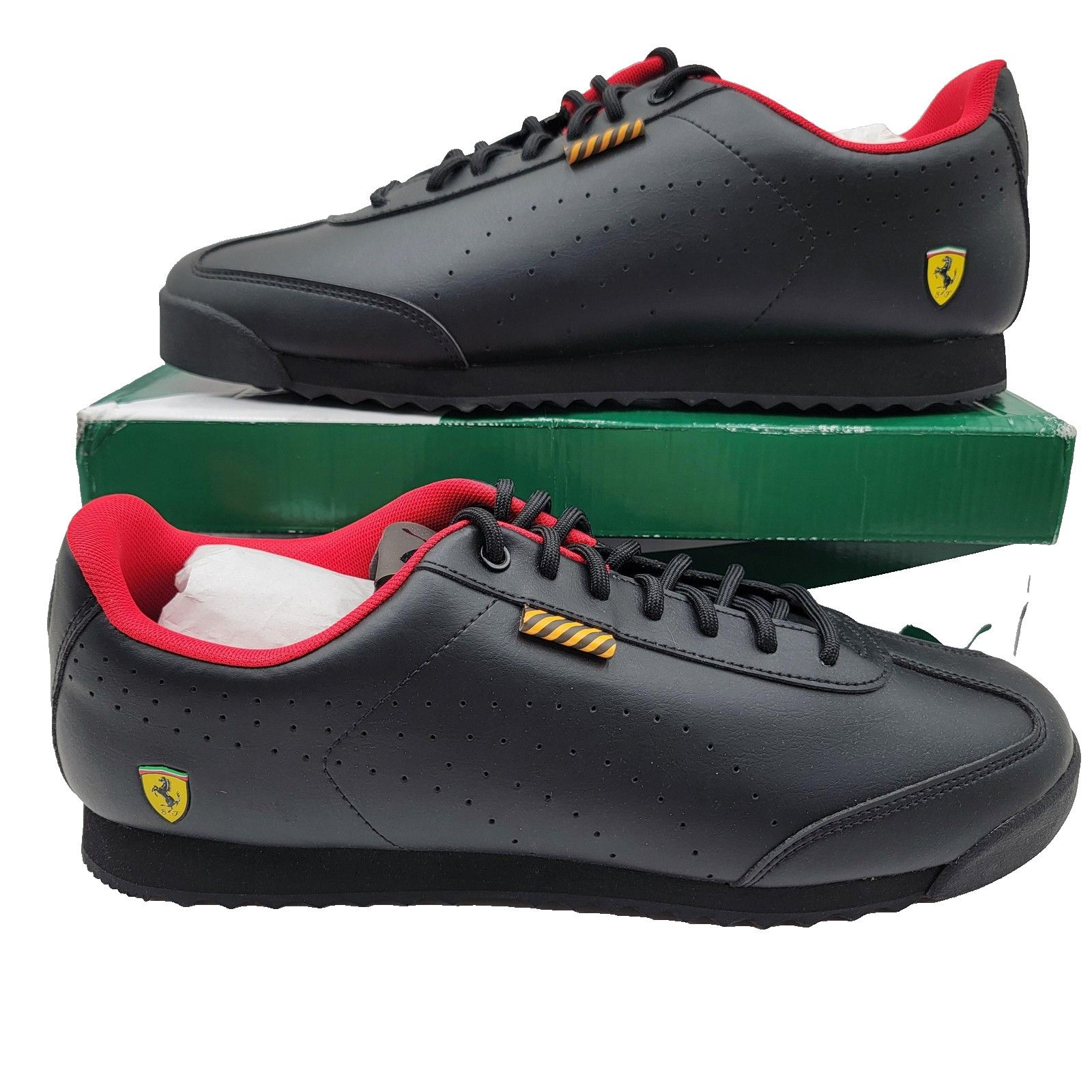 Puma Ferrari Roma Via Perf Shoes Mens Size Black Red