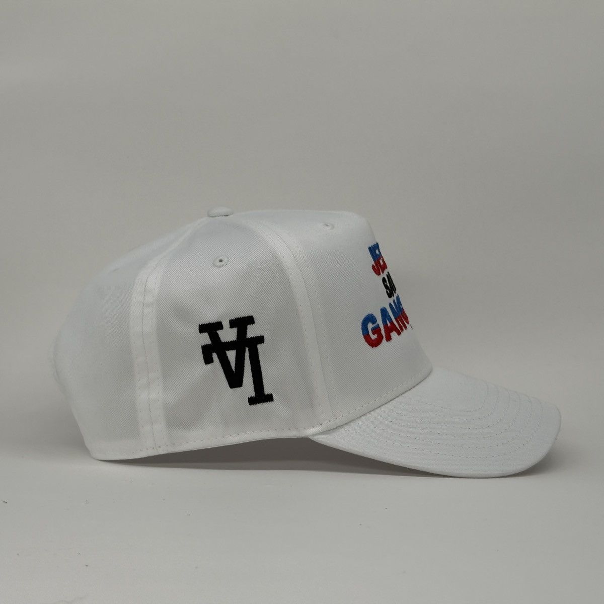 Other LA “Jesus Saves Gangsters Too!” Embroidered White Snapback Size ONE SIZE - 3 Thumbnail