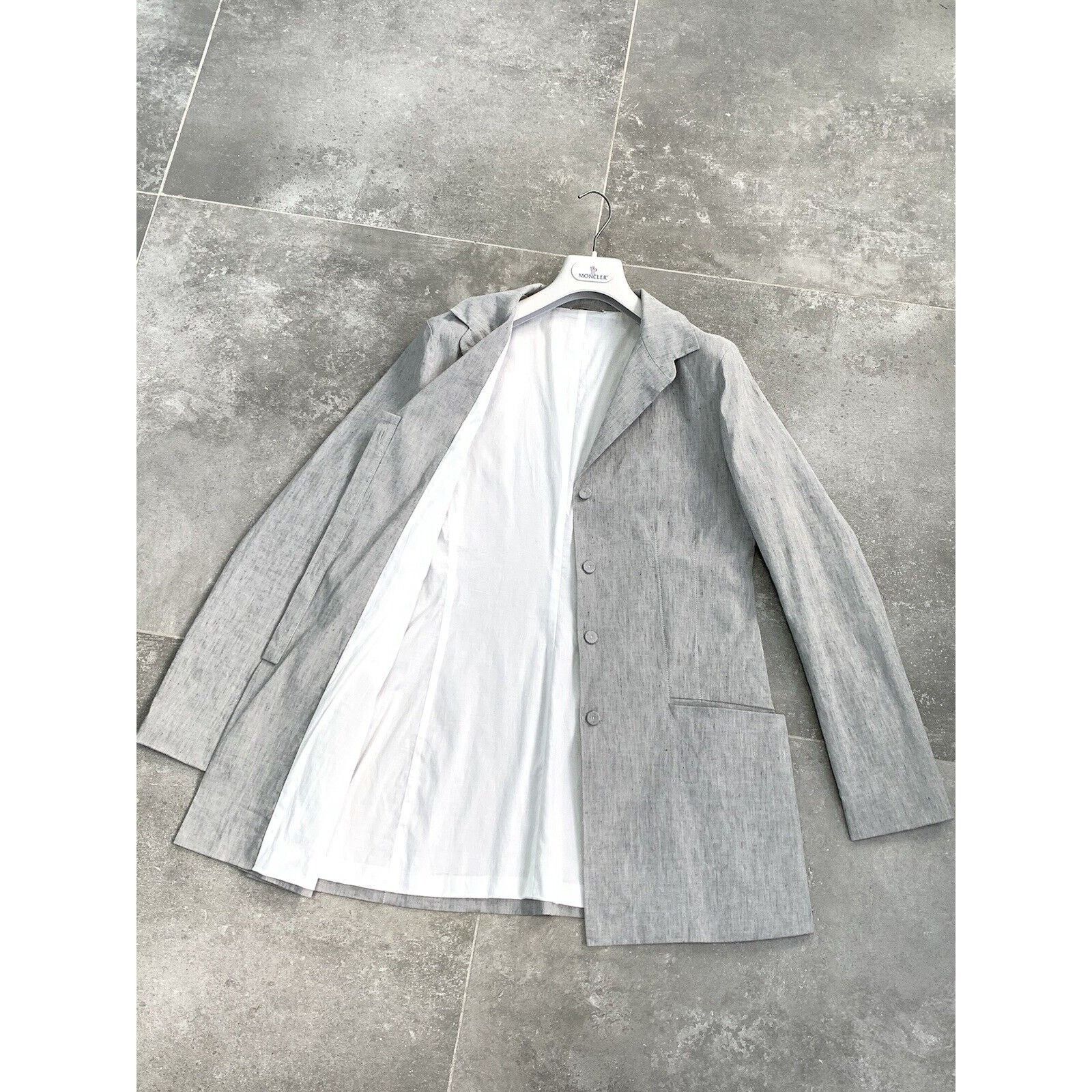 Annette Gortz × Designer Women ANNETTE GORTZ LINEN Blazer LONG Jacket EU 38 UK 10 S-M Size M / US 6-8 / IT 42-44 - 16 Thumbnail