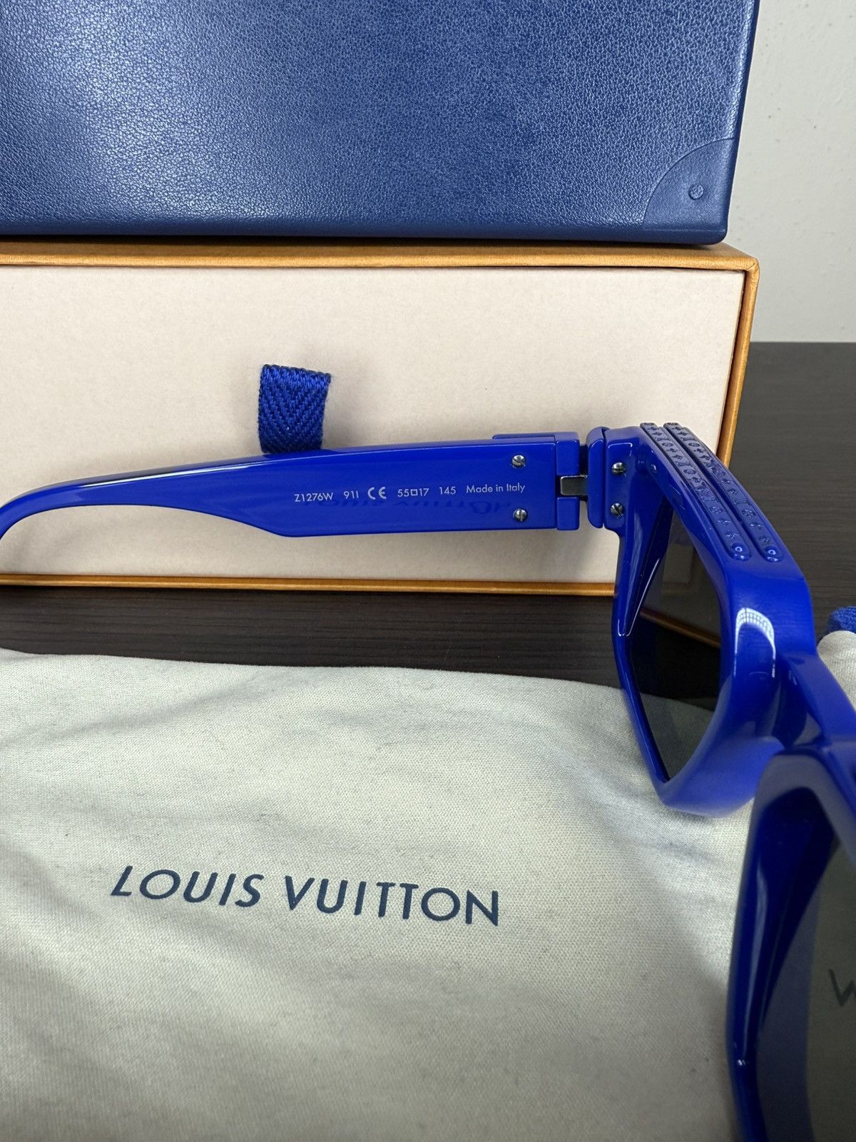 Louis Vuitton × Virgil Abloh Louis Vuitton millionaires sunglasses blue mirror Size ONE SIZE - 3 Thumbnail