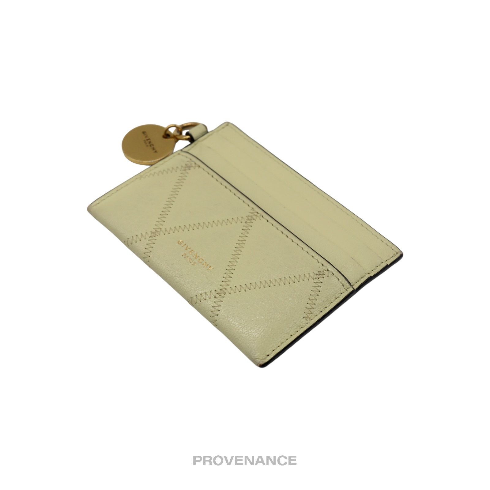 Givenchy 🔴 Givenchy Card Holder Wallet - Quilted Ivory Leather Size ONE SIZE - 3 Thumbnail