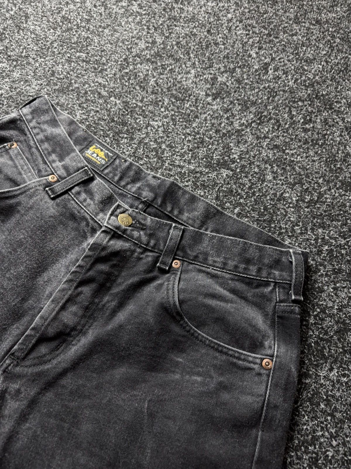 Lee Vintage 00s USA Lee Black Jeans Straight Fit Y2K Faded Size US 31 - 11 Thumbnail