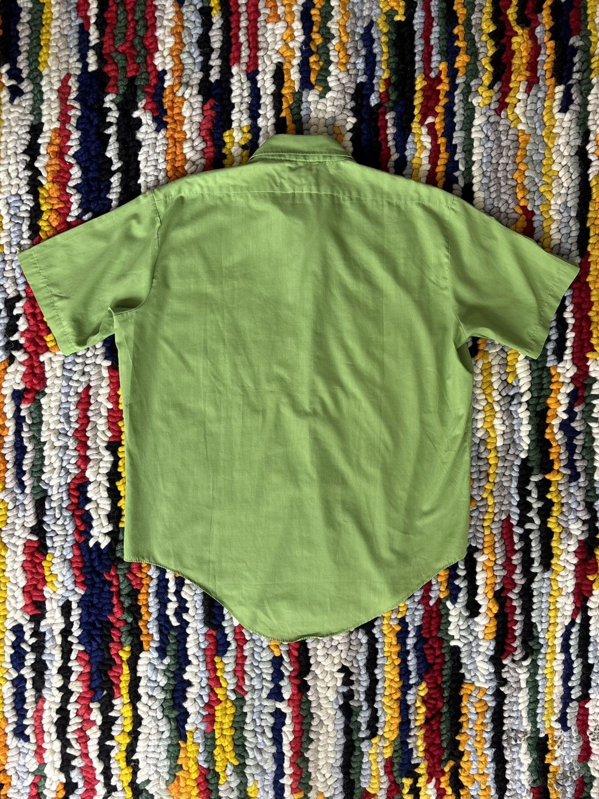 Vintage 1960s Short Sleeve Button Up Green Size US XL / EU 56 / 4 - 5 Thumbnail