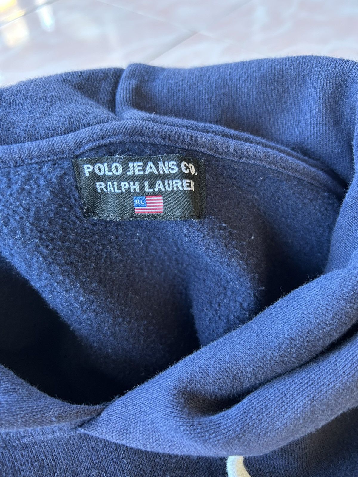 Polo Ralph Lauren × Ralph Lauren × Vintage Polo Jeans Company Sunfaded Hoodie Size US L / EU 52-54 / 3 - 9 Thumbnail