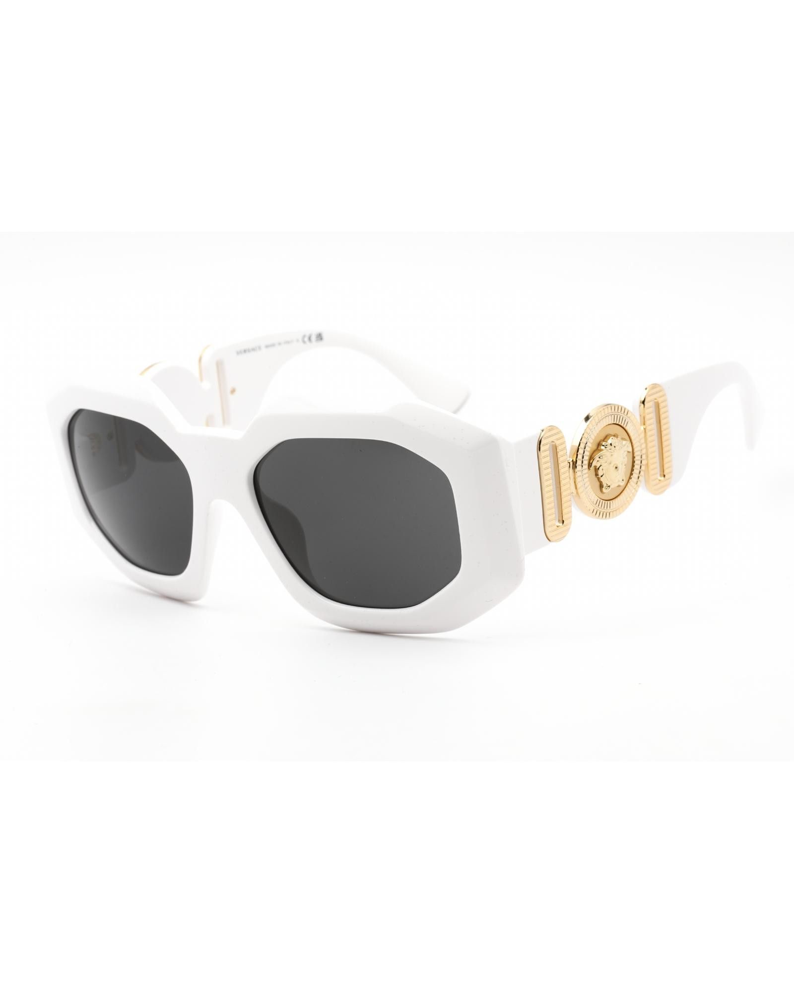 image of Versace Ve4424U Sunglasses White / Dark Grey, Women's