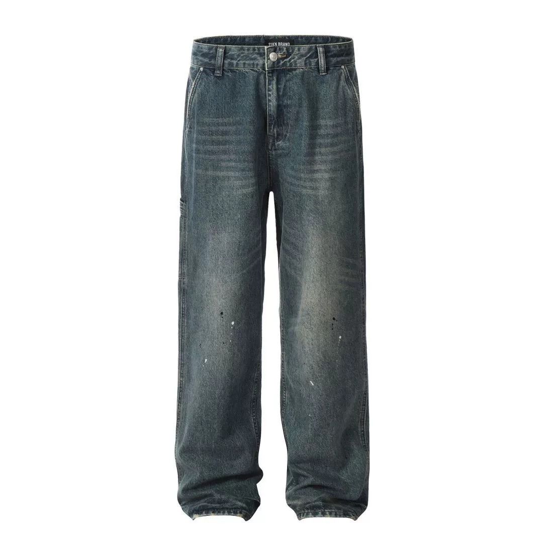 Japanese Brand × Vintage High street trend patchwork loose straight distressed jeans Size US 34 / EU 50 - 1 Thumbnail