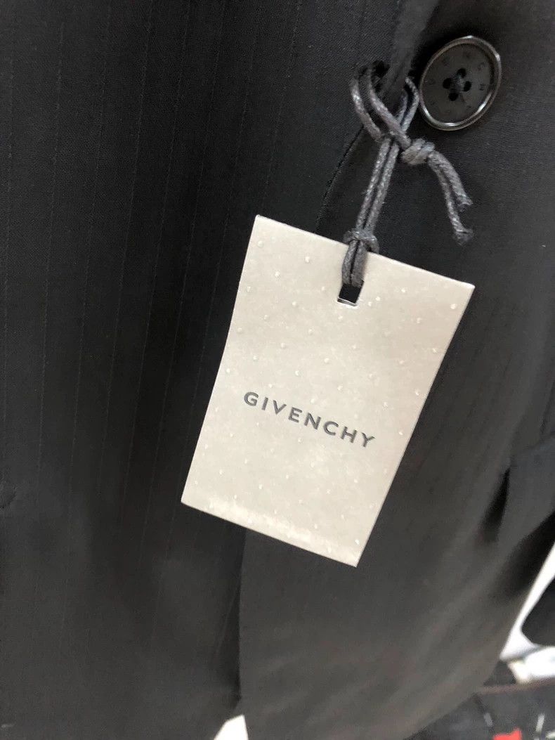 Givenchy Givenchy 100% Wool Men's Black Stripe Suit Jacket Size US M / EU 48-50 / 2 - 4 Thumbnail