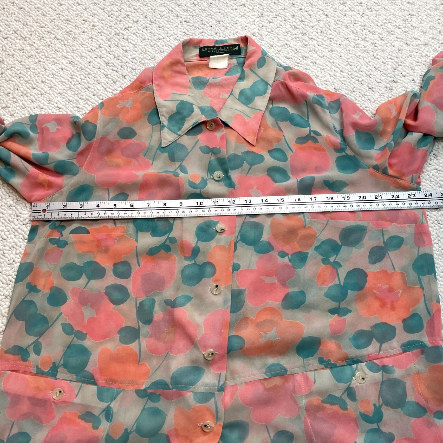 Vintage Harve Benard Jacket Blouse and Tank Combo Womens 16W Floral Jacket? Size XXL / US 16-18 / IT 52-54 - 6 Thumbnail