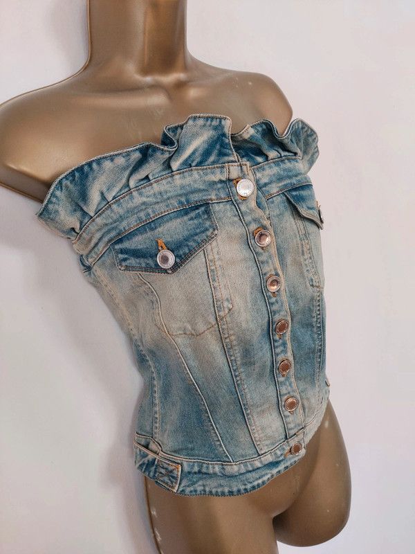 Vintage Vintage denim top S Size S / US 4 / IT 40 - 2 Thumbnail