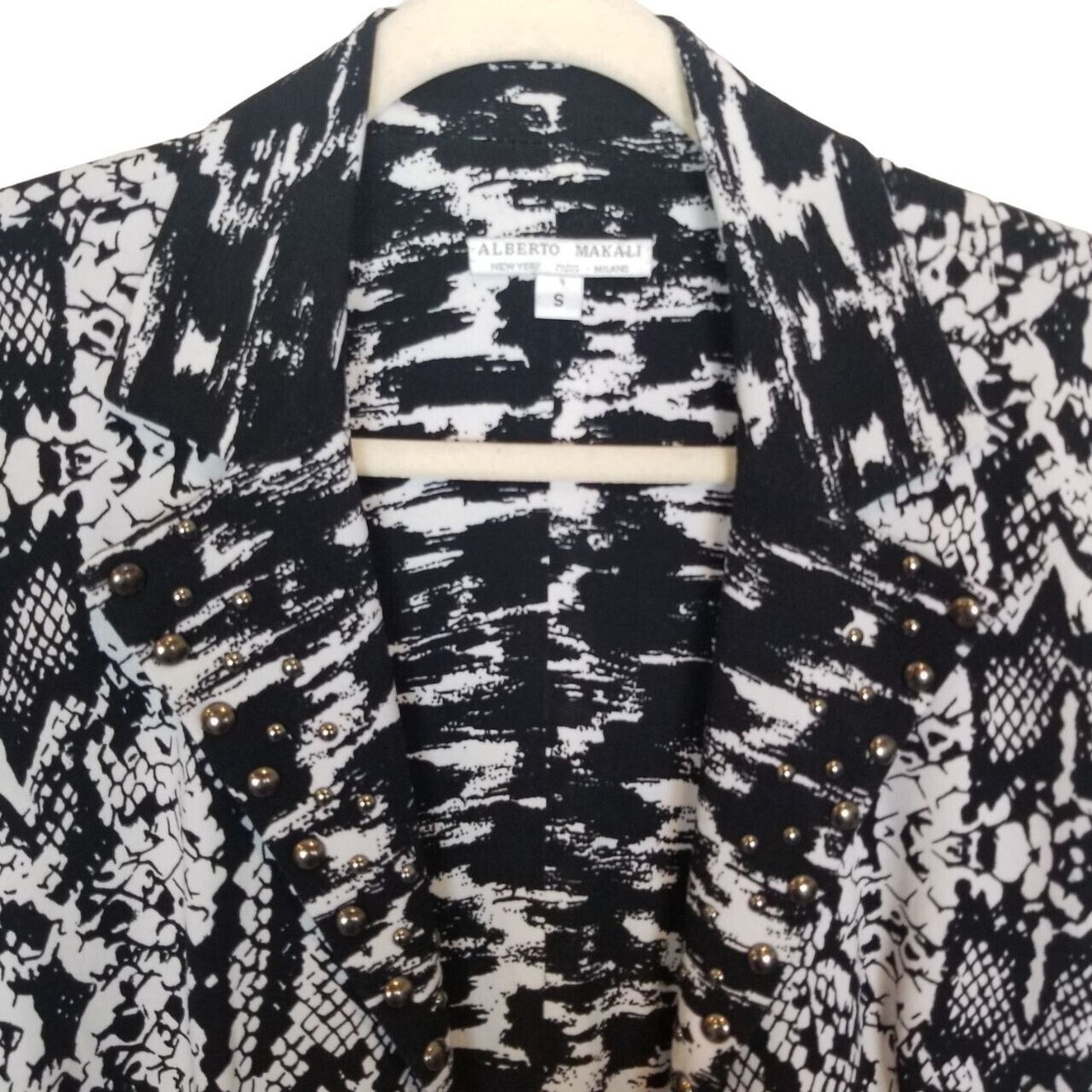 Alberto Alberto Makali Artsy Blazer Jacket Studded Abstract Size S Size S / US 4 / IT 40 - 2 Thumbnail