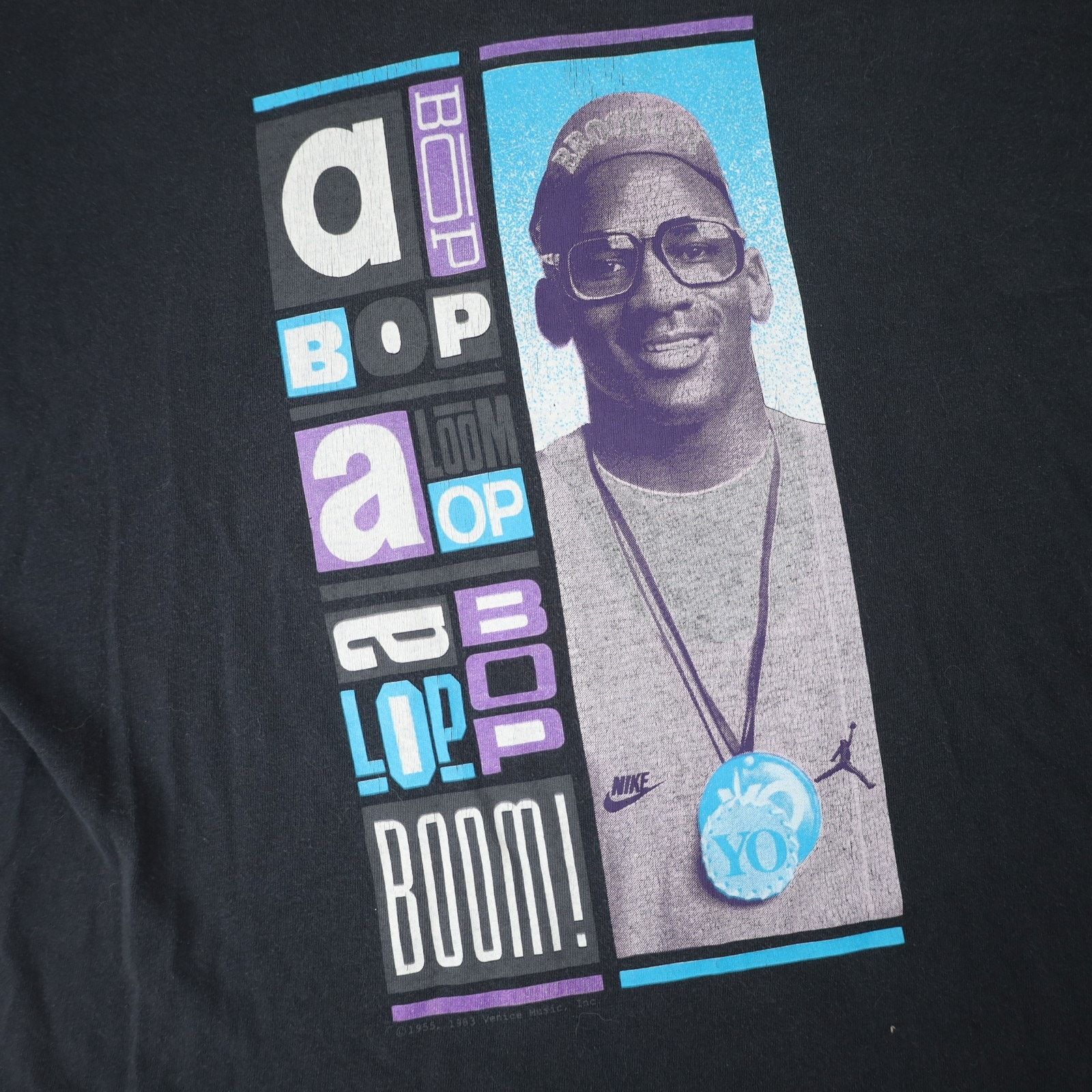Nike × Vintage Vintage 80s Nike Spike Lee Boom Bop Graphic T Shirt Size US XL / EU 56 / 4 - 4 Thumbnail
