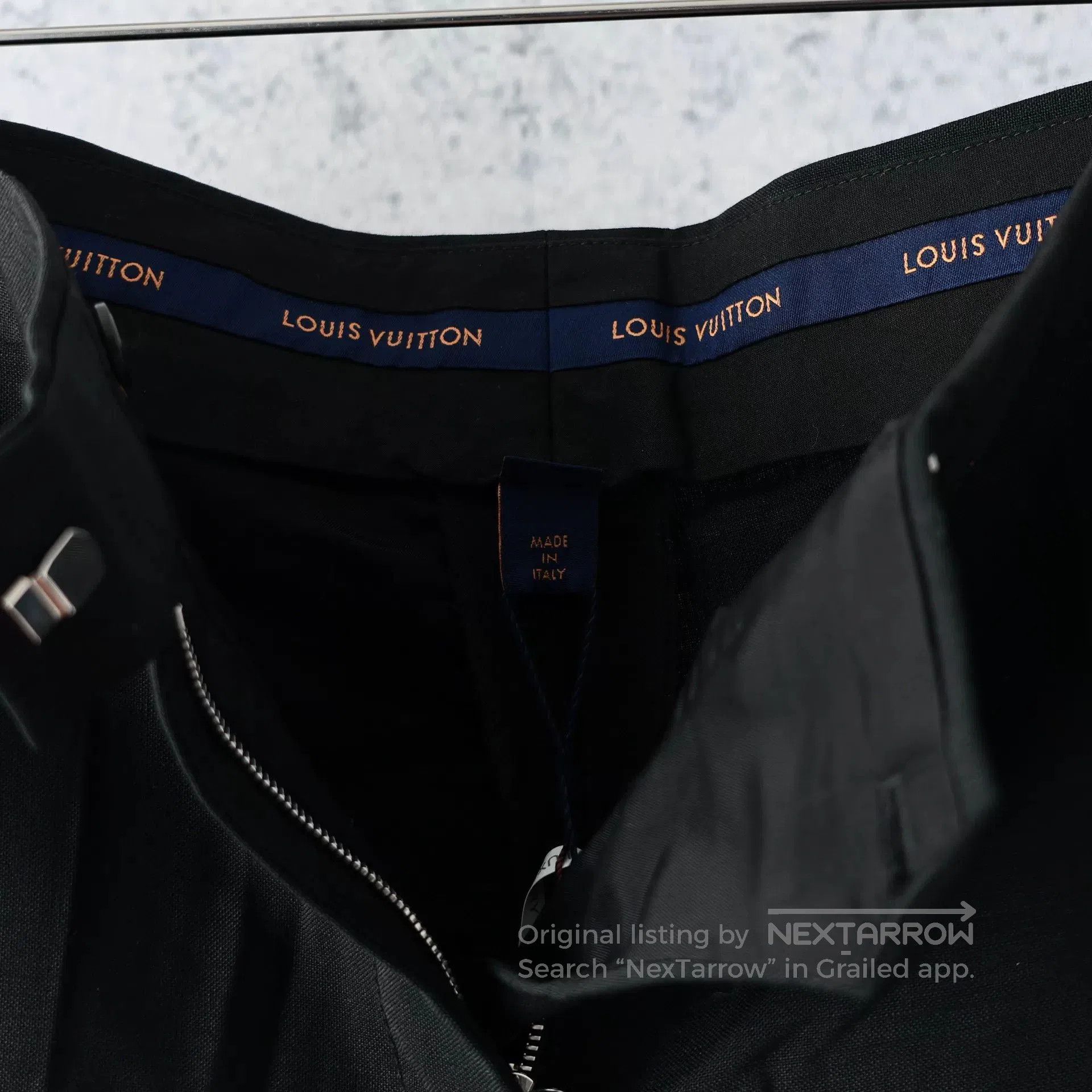 Louis Vuitton Louis Vuitton Black Wool Straight Trousers 38. Size US 38 / EU 54 - 3 Thumbnail