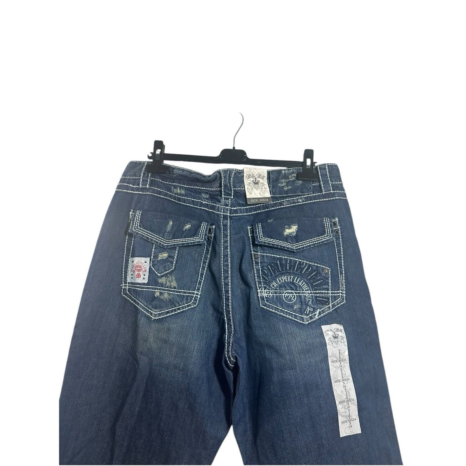 Pelle Pelle VTG Pelle Pelle Baggy Jeans Men's 38-34 Blue Hip Hop Whisker Size US 38 / EU 54 - 6 Thumbnail